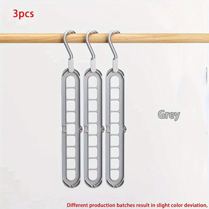 9-Hole Foldable Space Saving Clothes Hanger Set