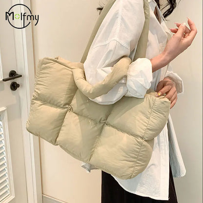 Women’s Quilted Waterproof Tote Shoulder Bag