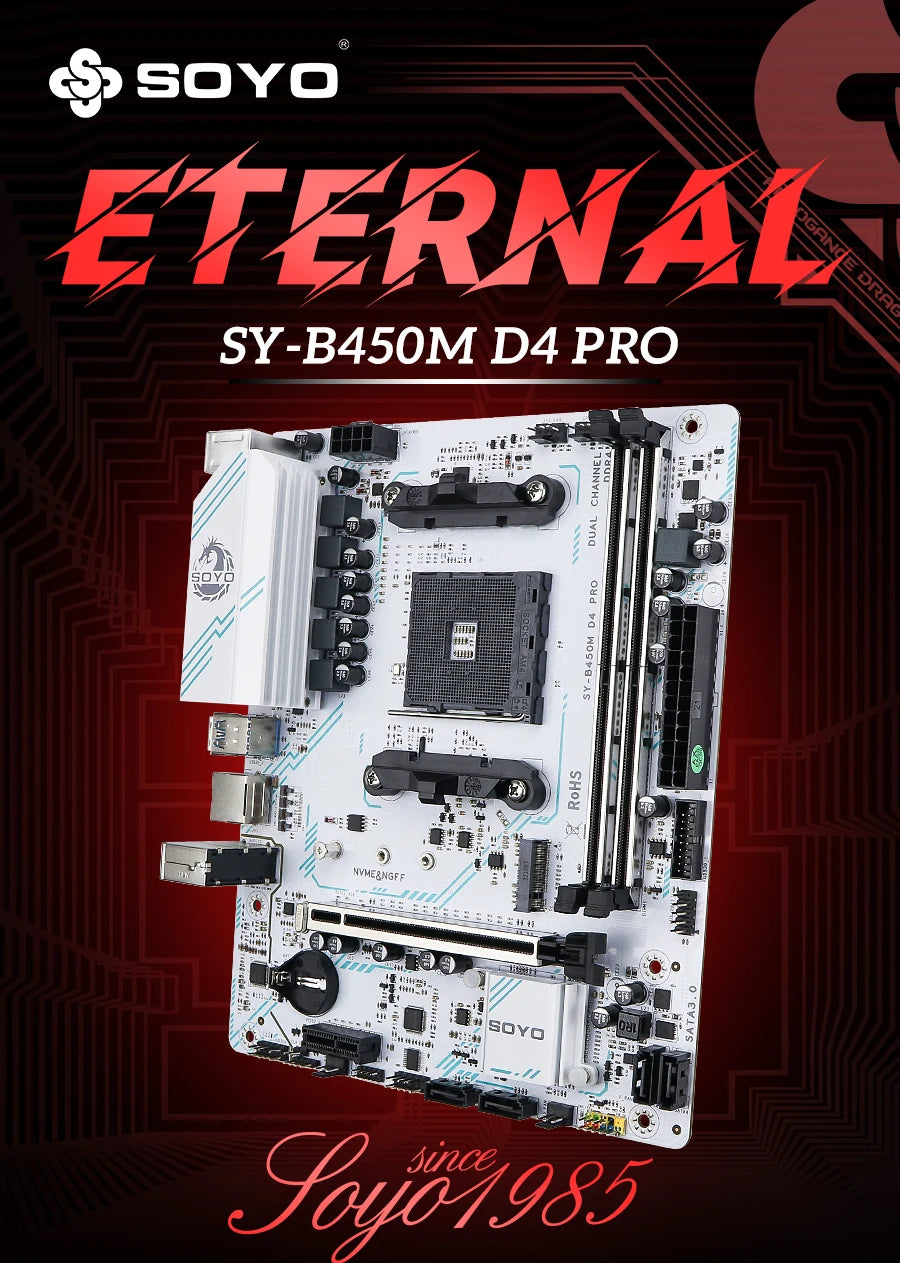 SOYO B450M AM4 Gaming Motherboard