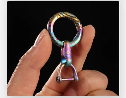 360° Rotating Titanium Keychain Clip