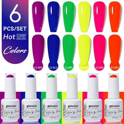 Arte Clavo 6PCS HEMA & TPO Free Gel Nail Polish Set
