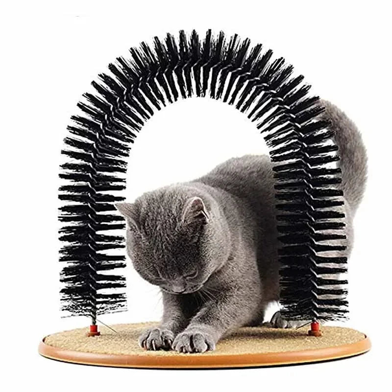 Cat Self Grooming Arch Toy with Massage Brush