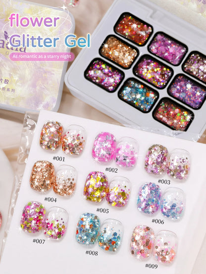 9 Color Semi-Solid Gel Nail Polish Set