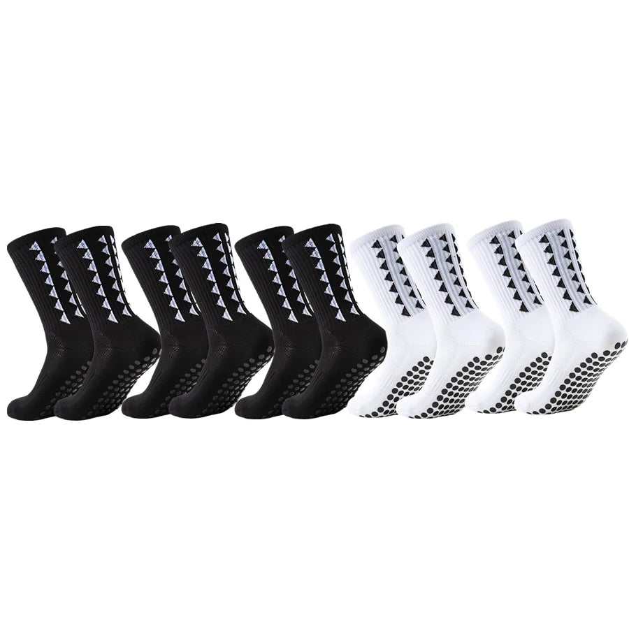 Non-Slip Athletic Grip Socks 5 Pairs