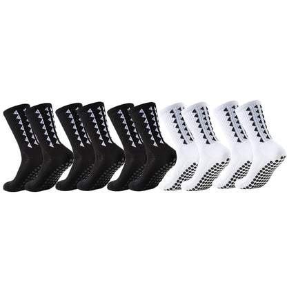 Non-Slip Athletic Grip Socks 5 Pairs