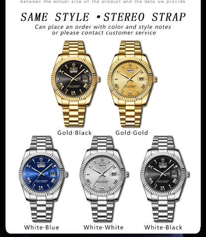 Men's Stainless Steel Quartz Sports Watch