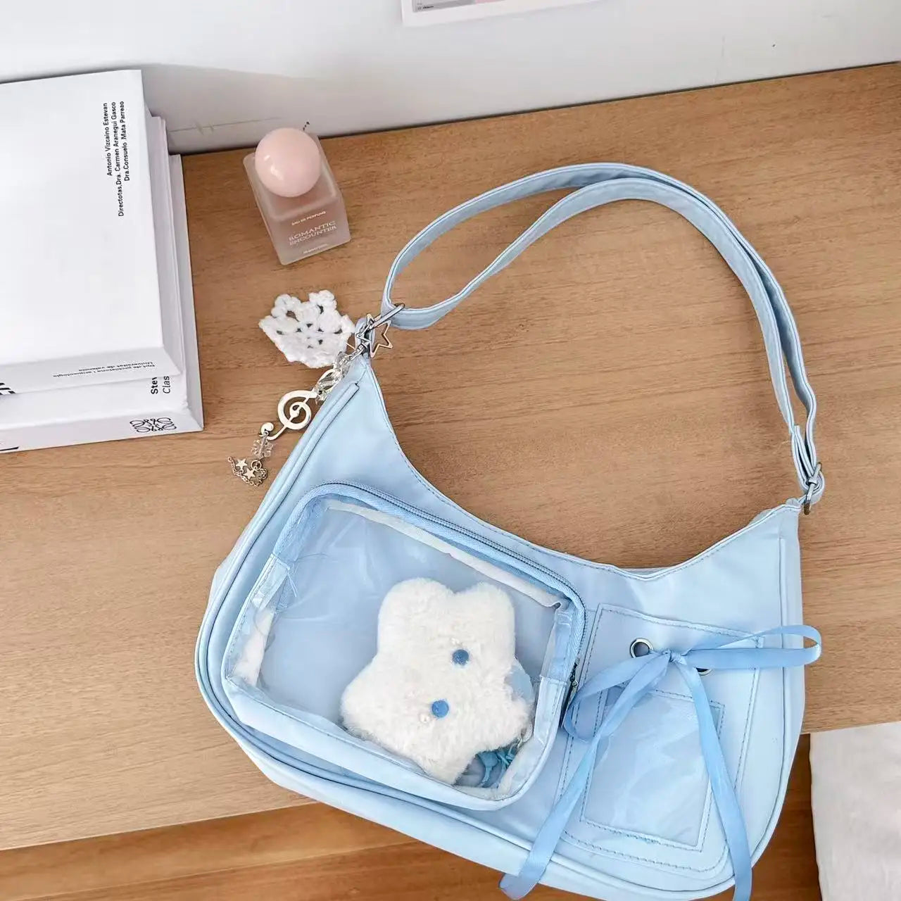 Y2K Transparent Ita Shoulder Bag