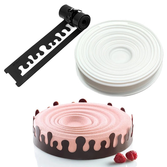 Water Droplet & Flame Texture Silicone Cake Mold