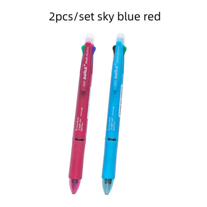 5-in-1 Multicolor Erasable Gel Pen with Mechanical Pencil