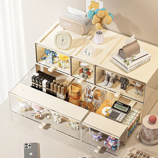 Storage Box with Drawers – Desktop Organizer & Display Case