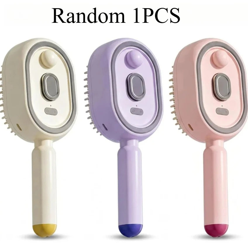 Electric Self-Cleaning Mist Hair Brush