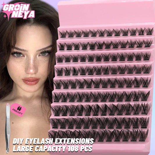 GROINNEYA DIY Natural Volume Cluster Lashes