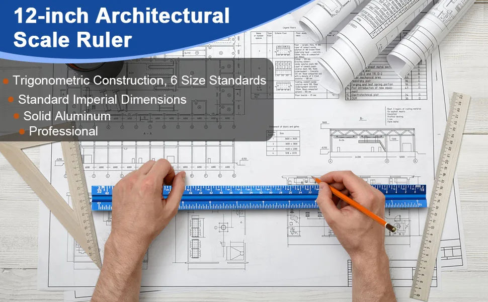 Aluminium Architect Scale Ruler