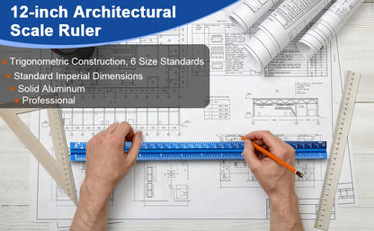 Aluminium Architect Scale Ruler