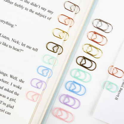 Macaron Heart Paper Clips Set