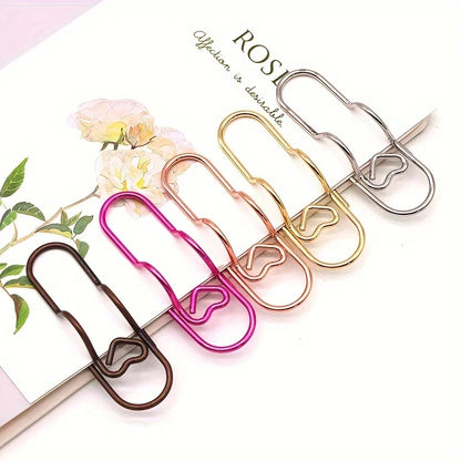 Heart-Shaped Metal Pen Holder Clips