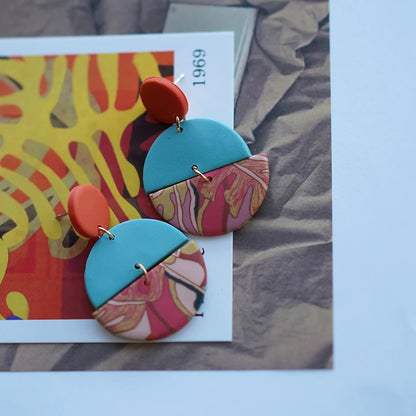 Art Floral Pattern Earrings