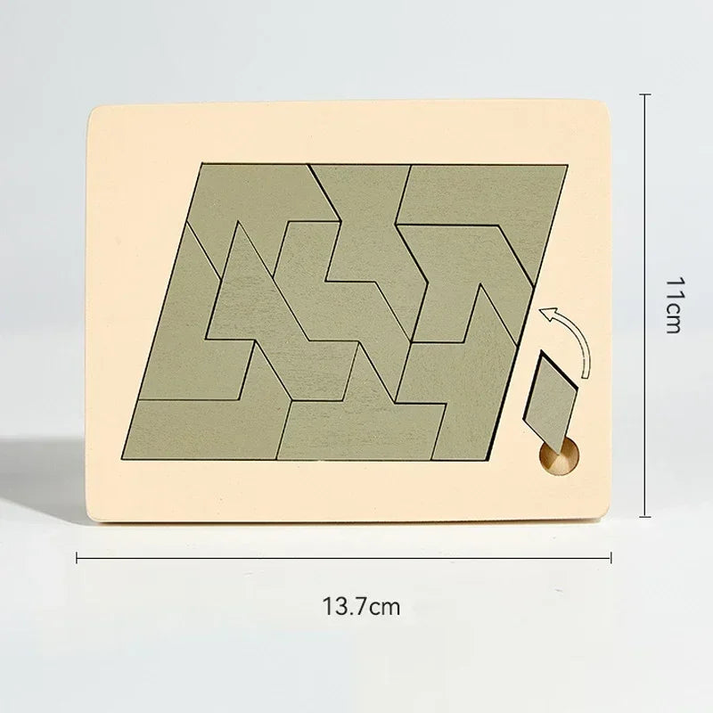 Wooden Geometric Brain Teaser Puzzle