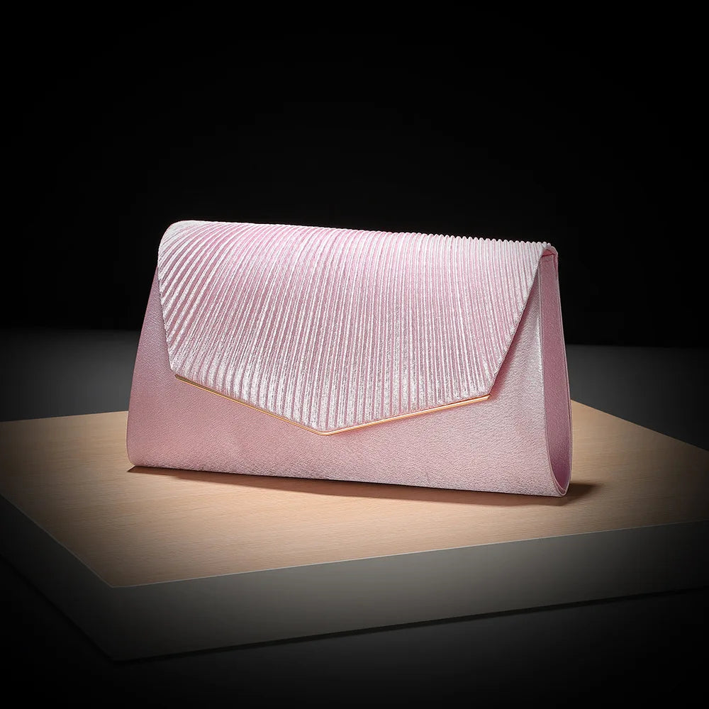 Pleated Evening Clutch Bag