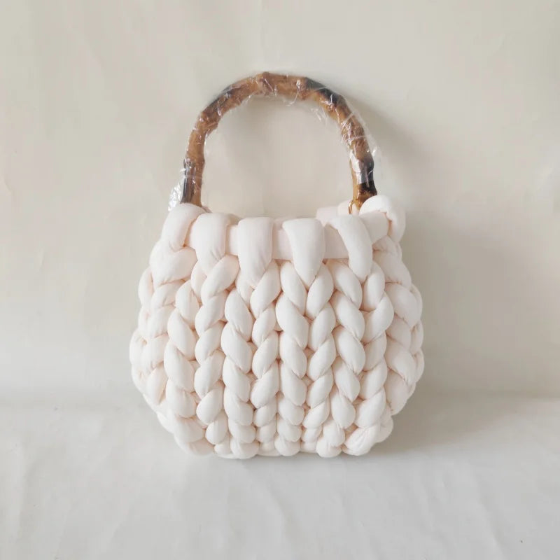 Chunky Knit Bucket Handbag