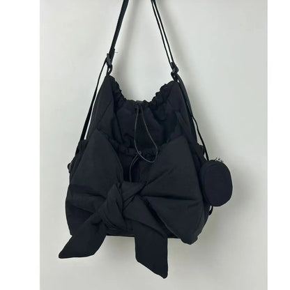 Minimalist Nylon Shoulder Tote Bag