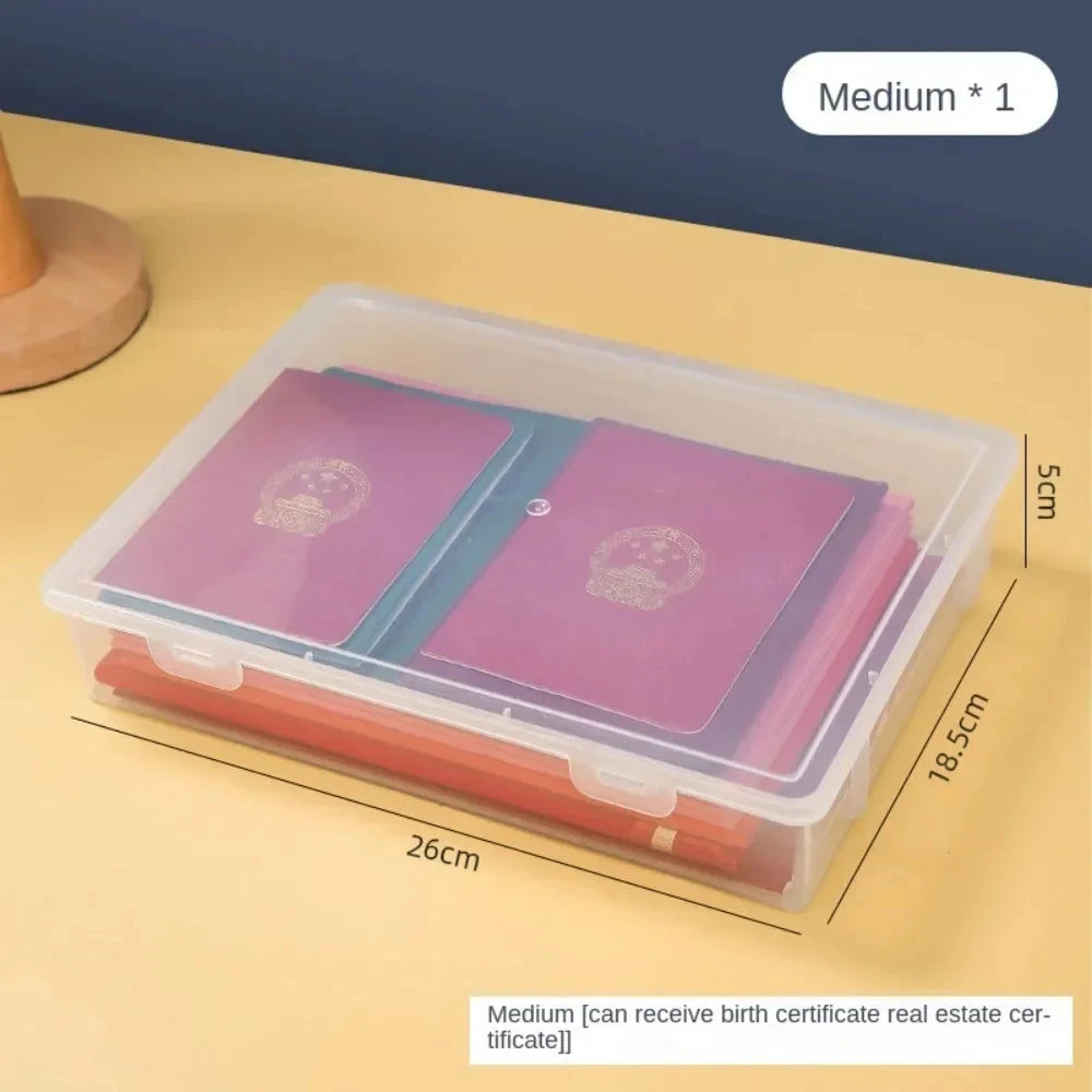 A4 Document Organizer Storage Box with Lid