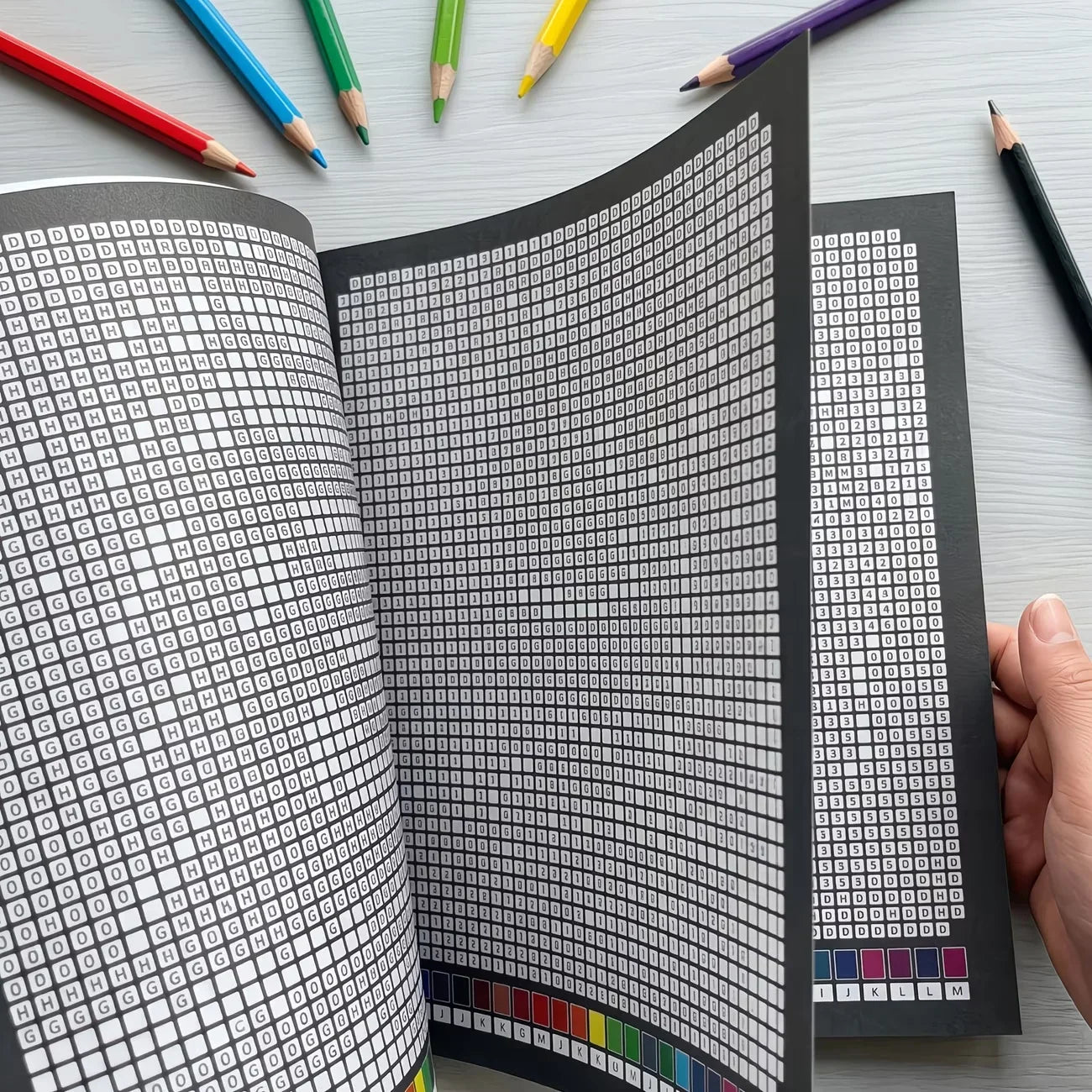Mystery Mosaics Color by Number Book – 32 Page Pixel Art Coloring Workbook