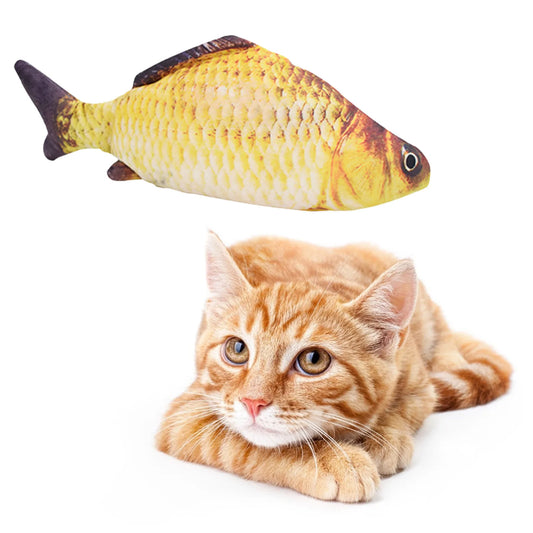 USB Rechargeable Interactive Floppy Fish Cat Toy