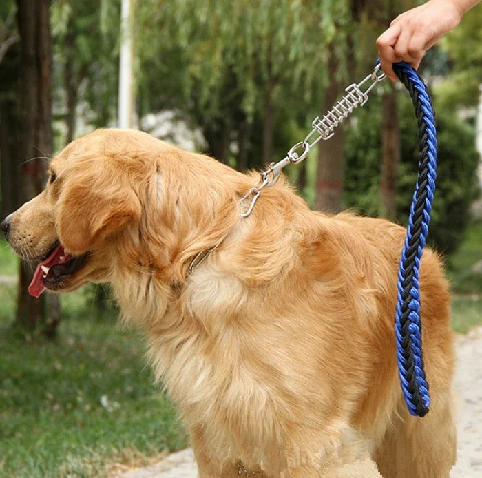 Shock Absorbing Dog Leash – Braided Nylon Training Lead