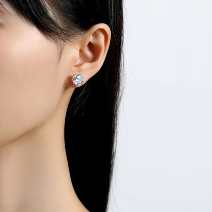14K Gold Moissanite Stud Earrings
