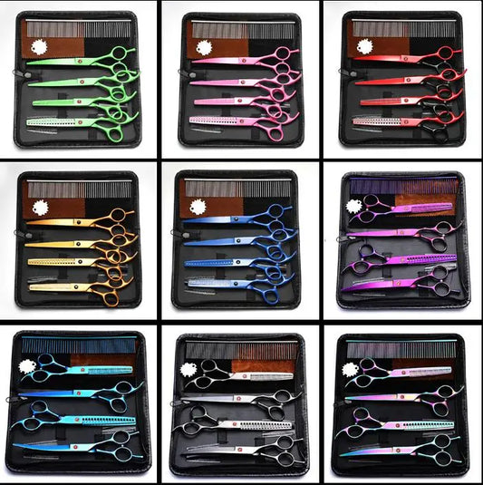 Professional 7 Inch Pet Grooming Scissors Kit