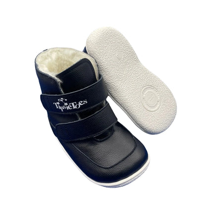 Genuine Leather Winter Barefoot Two Straps Boots