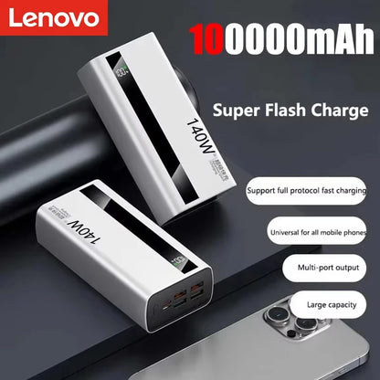 Lenovo 140W Fast Charging Power Bank with Digital Display