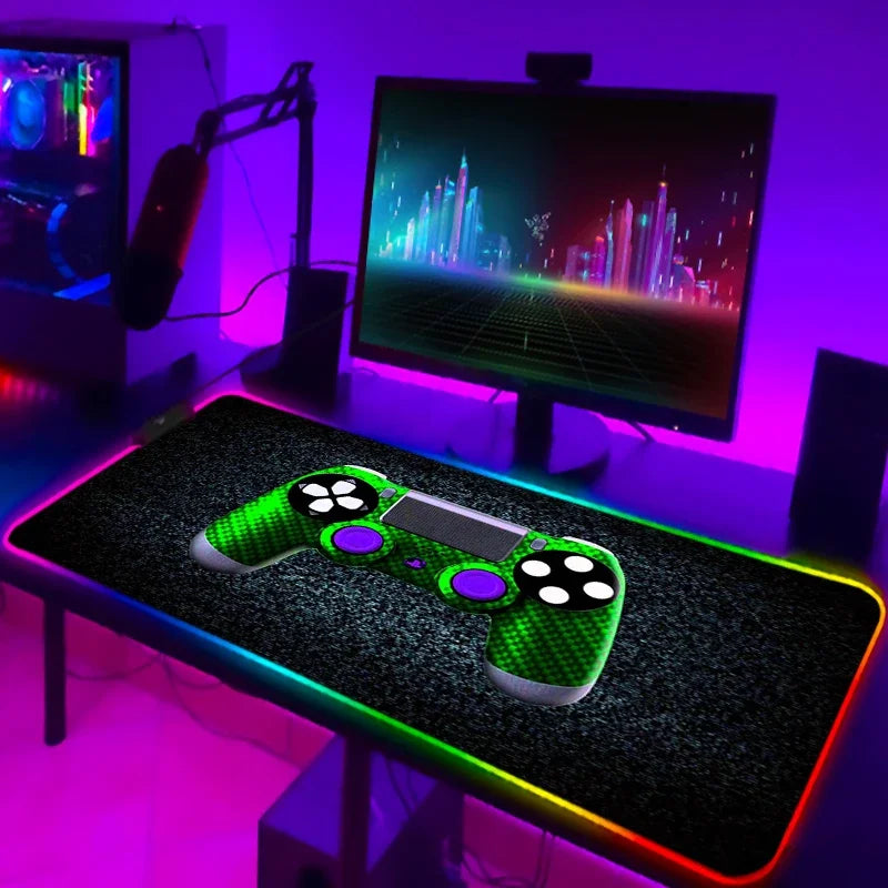 RGB LED Gaming Mouse Pad with Backlit Edge