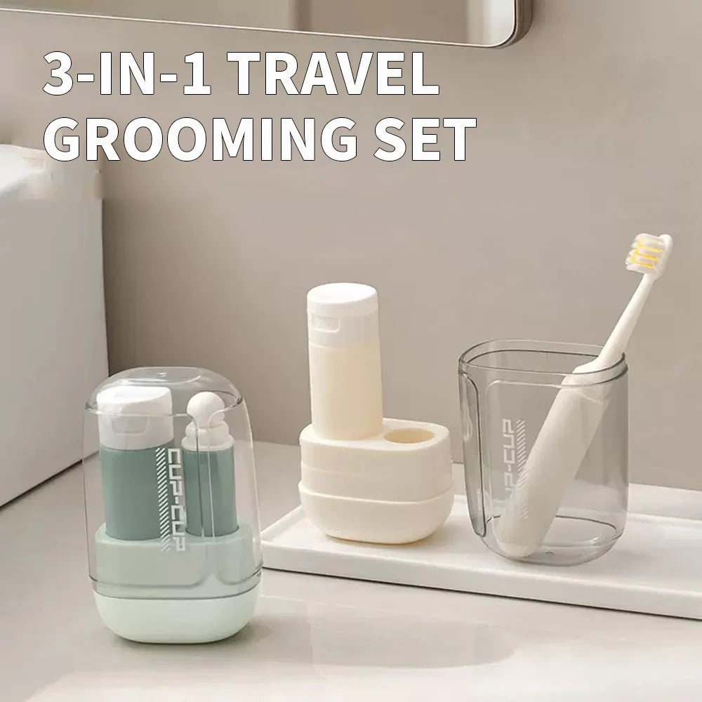 3-in-1 Travel Toothbrush & Toiletry Storage Set