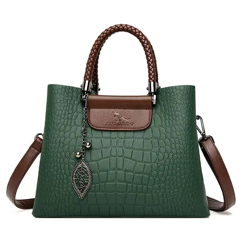 Large Capacity Women’s Leather Tote Handbag