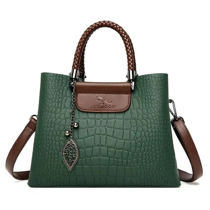 Large Capacity Women’s Leather Tote Handbag