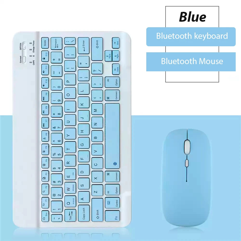 Bluetooth Wireless Keyboard & Mouse Combo for Tablets, Phones & Computers