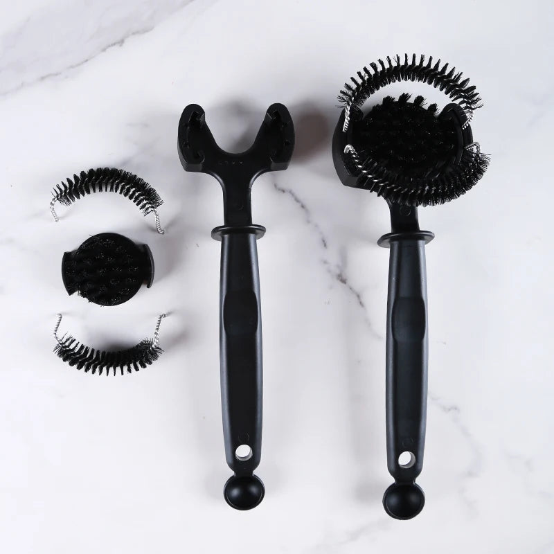 Espresso Machine Group Head Cleaning Brush with Removable Cleaning Head