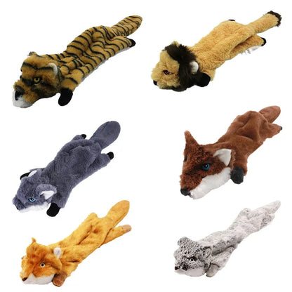 Plush Dog Chew Toy with Squeaker Animal Shape