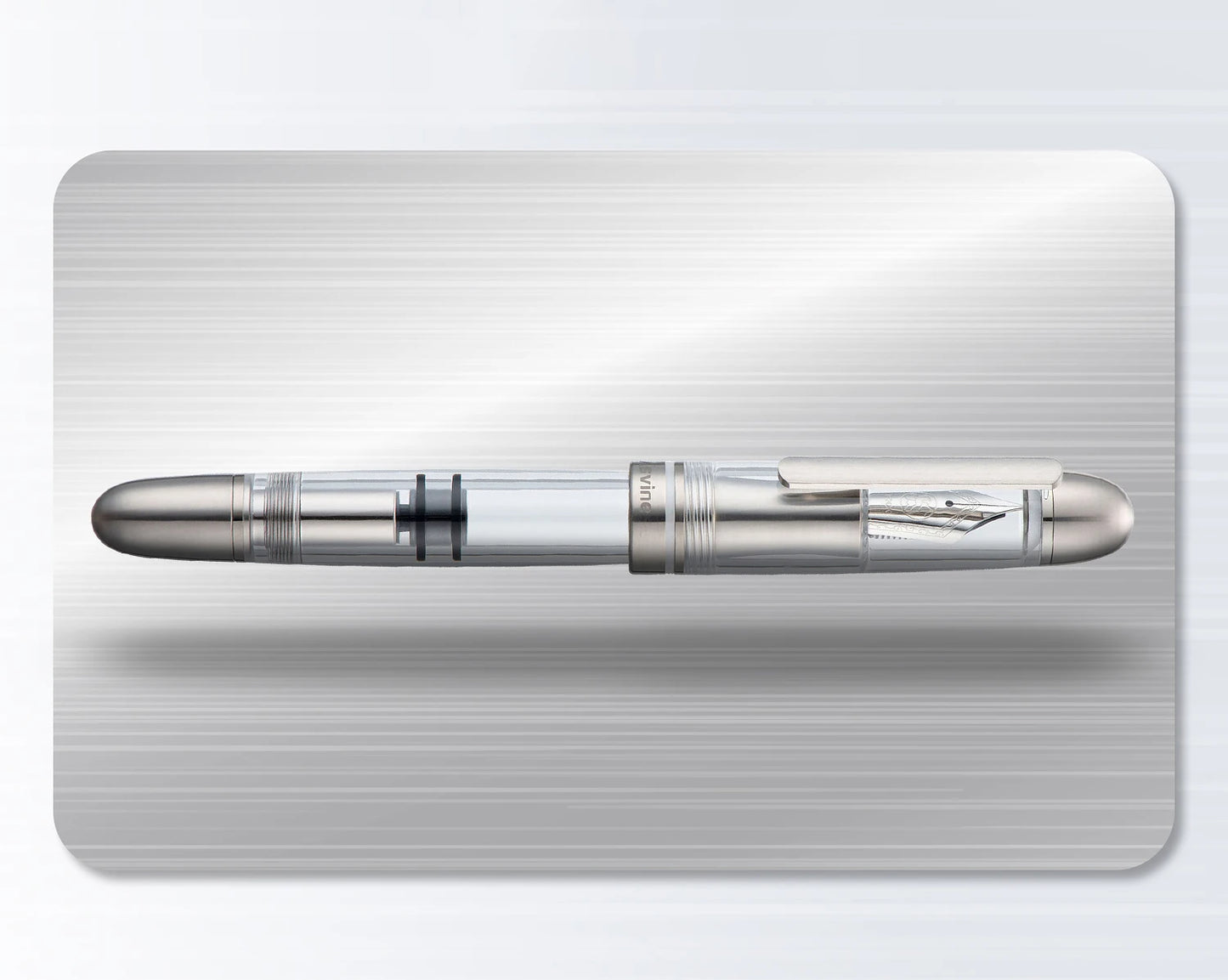 Premium Piston Fill Fountain Pen – Titanium & Acrylic