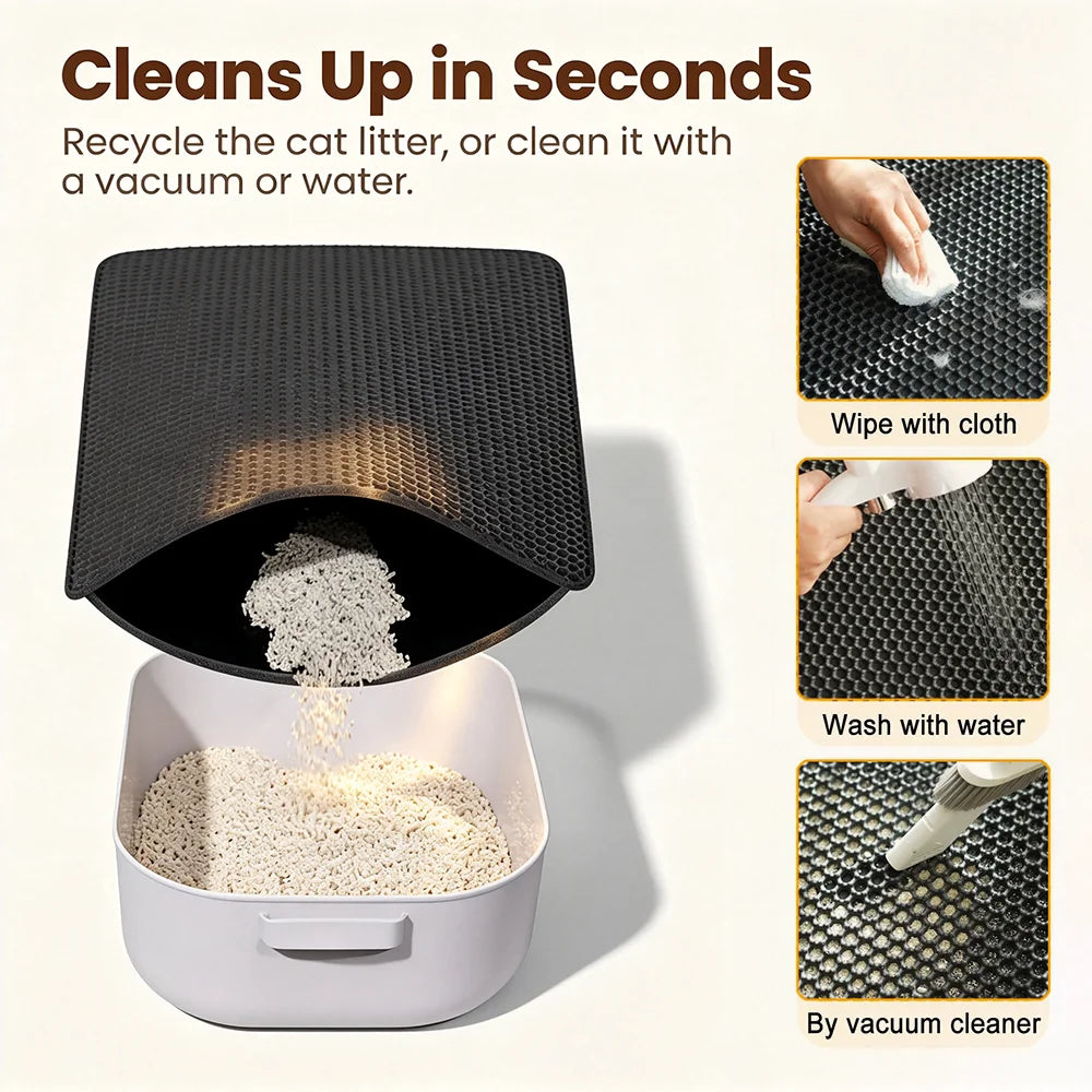 Double-Layer Waterproof Cat Litter Mat