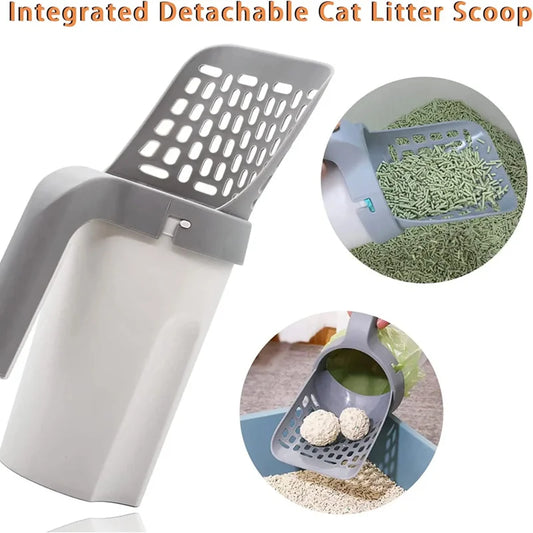 Self-Cleaning Cat Litter Scoop with Waste Bin