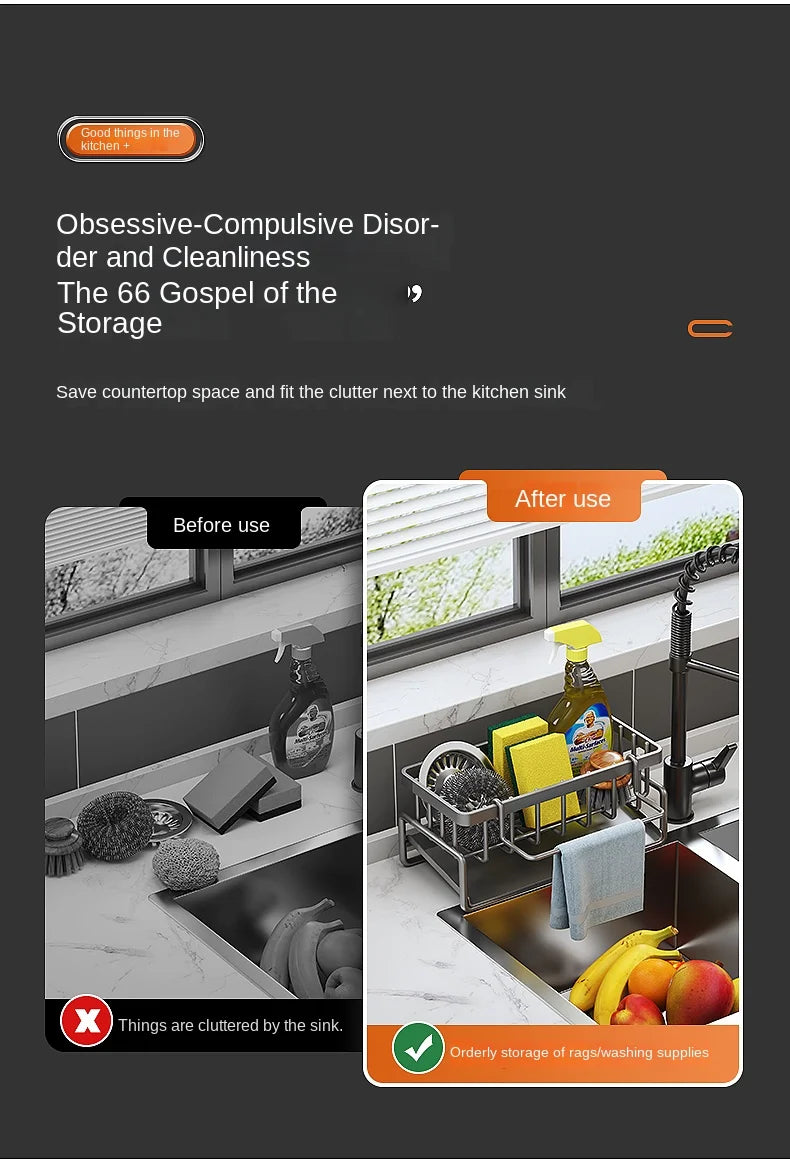 Stainless Steel Sink Drainage Rack