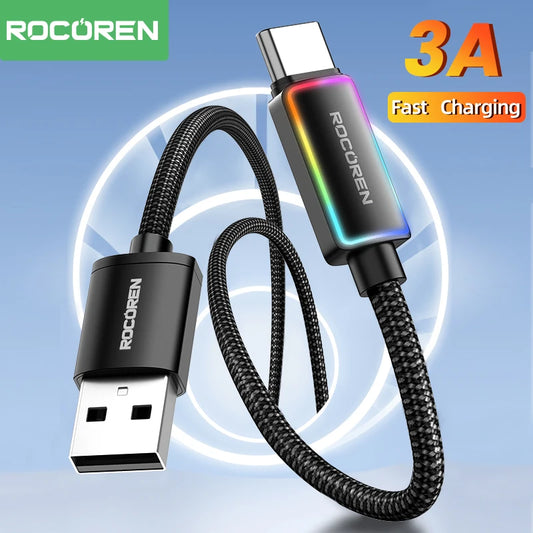 Rocoren 3A USB-A to USB-C Fast Charging Cable
