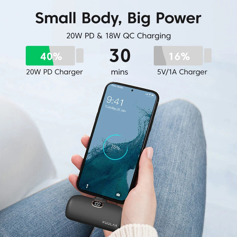 20W Fast Charging Portable Power Bank