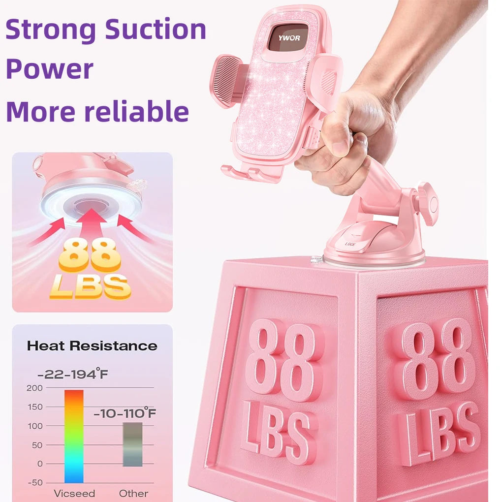 Pink Adjustable Car Phone Holder