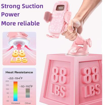 Pink Adjustable Car Phone Holder