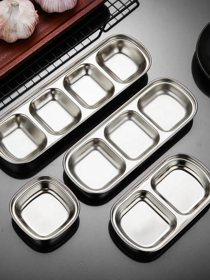 Korean Style Stainless Steel Sauce & Seasoning Serving Dish