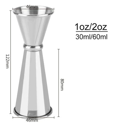 Stainless Steel Double Jigger Cocktail Measuring Cup (30ml/60ml)